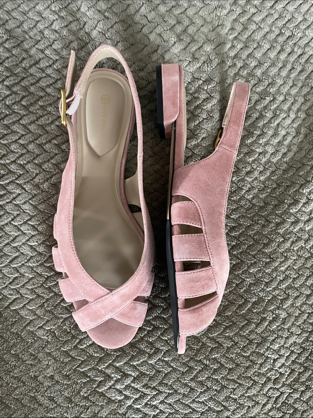 Giani Bernini Essiees Pink Suede Slingback Sandals